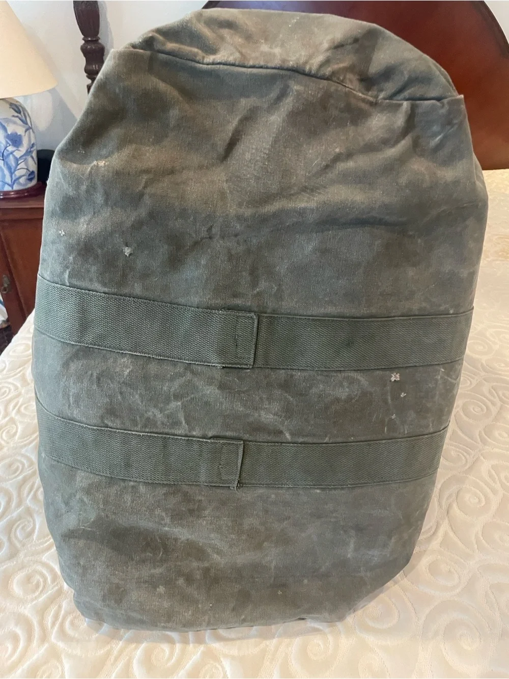 Vintage flyers kit mobility bag US military pilot Canvas Duffle Bag Olive Green